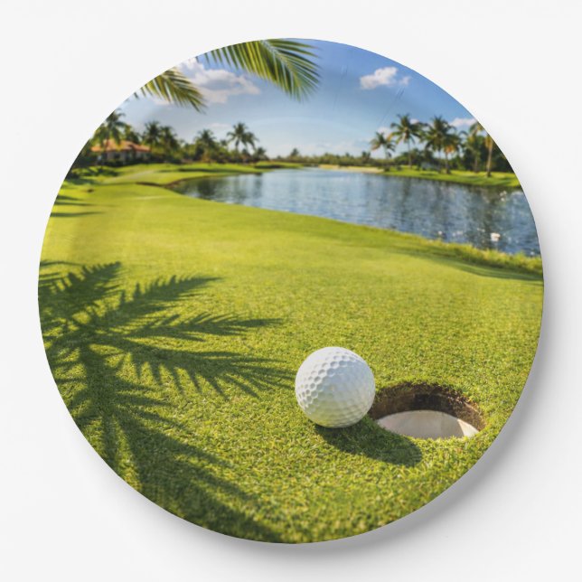 Golf Florida themed  Paper Plate (Front)