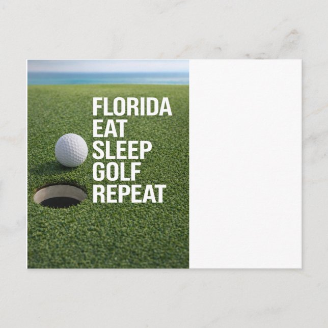 Golf Florida themed with ball on green  Postcard (Front)