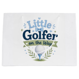 Golf  for baby boy golfer on green large gift bag
