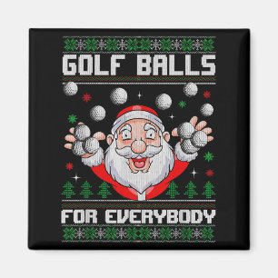 Golf For Everybody Santa Ugly Christmas Golfing Magnet