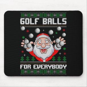 Golf For Everybody Santa Ugly Christmas Golfing  Mouse Pad