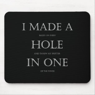 Golf For Golfer Funny Golfing Mouse Pad