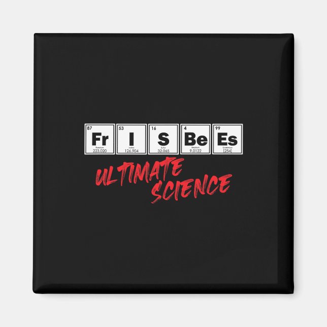 Golf Frisbees Ultimate Science Disc Periodic Table Magnet (Front)