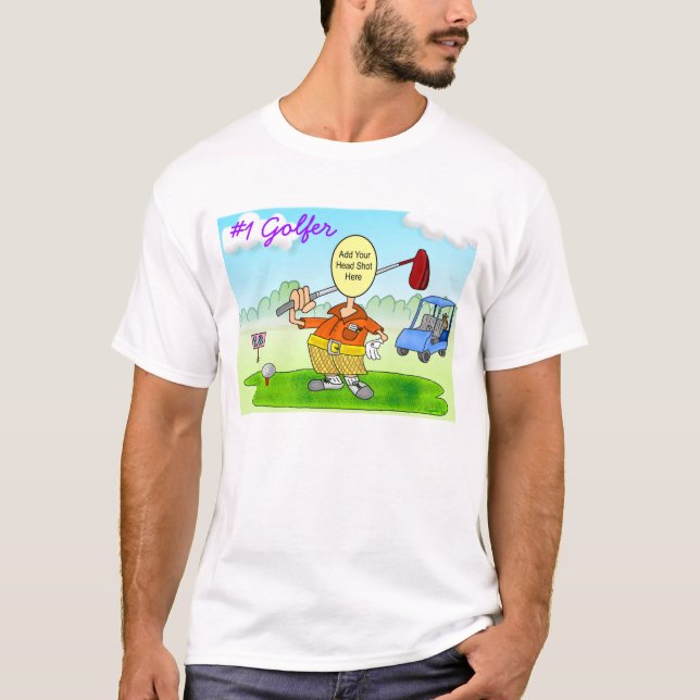 Golf Funny Cartoon  T-Shirt (Front)