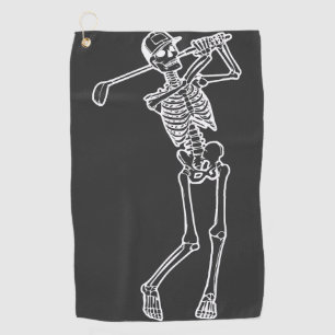 Golf Funny Golfing Skeleton playing Golfer Towel