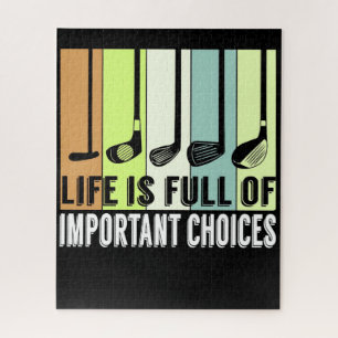 Golf Funny Life Choices Clubs Jigsaw Puzzle