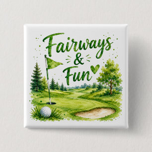 Golf Funny Quotes for golfer on the course 15 Cm Square Badge