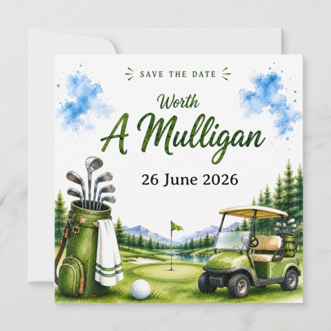 Golf Funny Quotes for golfer on the course Save The Date (Front)