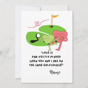 Golf Funny Quotes for Golfer Valentine's Day Holiday Card