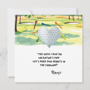 Golf Funny Quotes for Golfer Valentine's Day Holiday Card