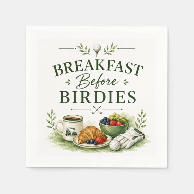 Golf funny saying for coffee lover napkin (Front)