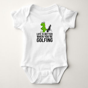 Golf funny saying for golfer baby bodysuit