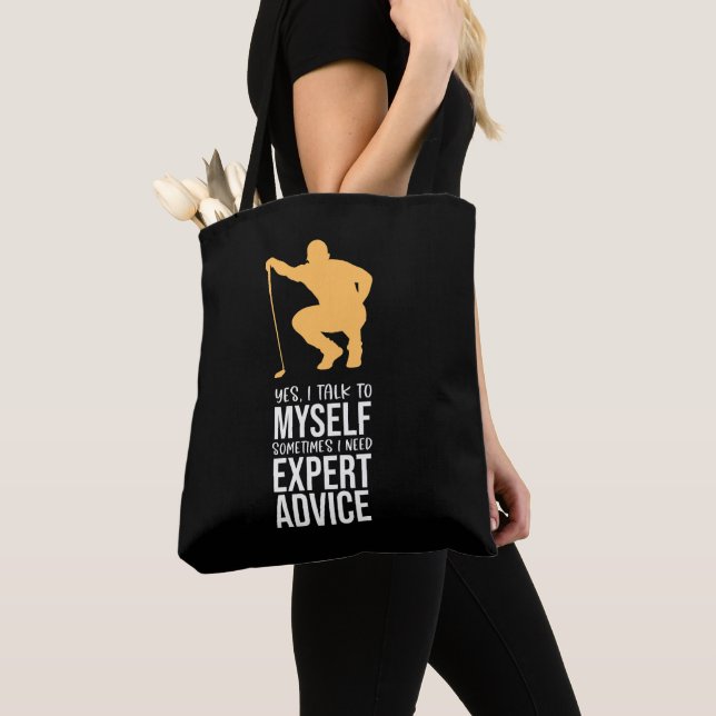Golf Funny saying for golfer Golfing Sarcastic Tote Bag (Close Up)