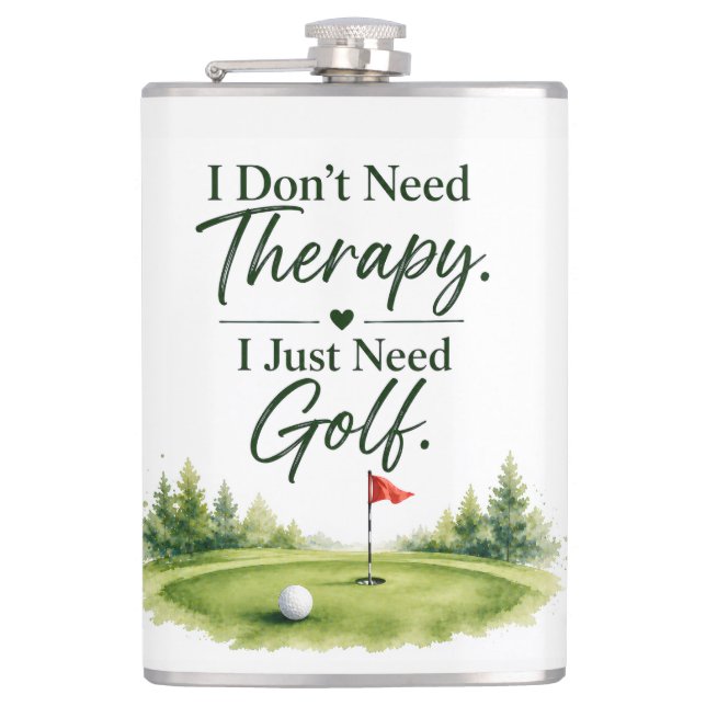 Golf Funny saying for golfer home decoration  Hip Flask (Front)