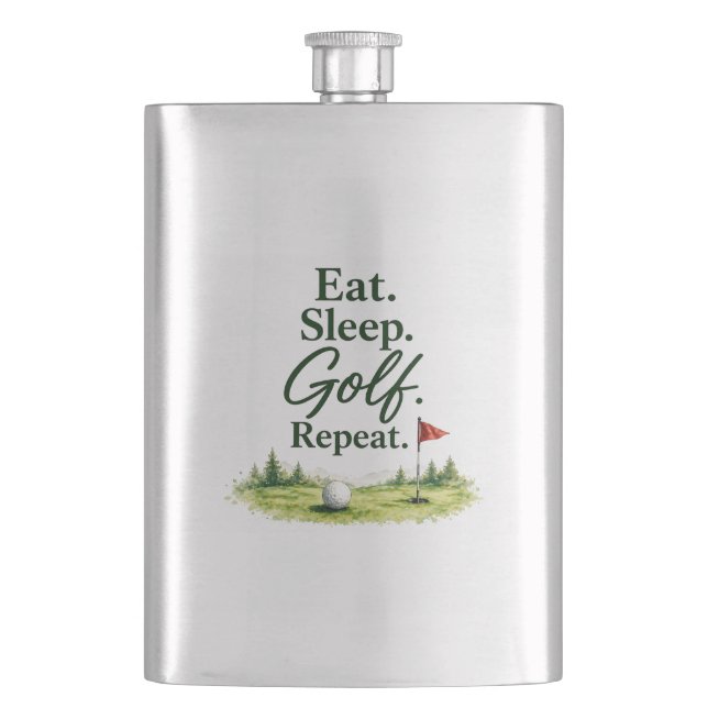 Golf Funny saying for golfer home decoration  Hip Flask (Front)