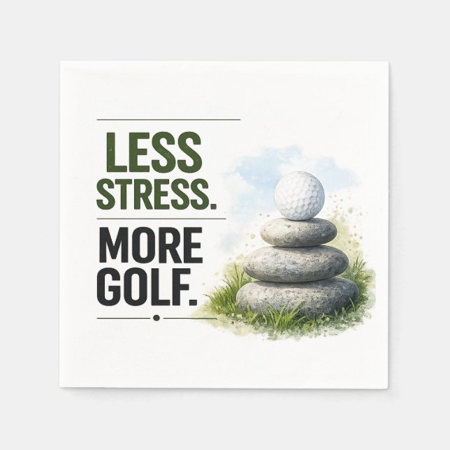 Golf funny saying for golfer napkin (Front)