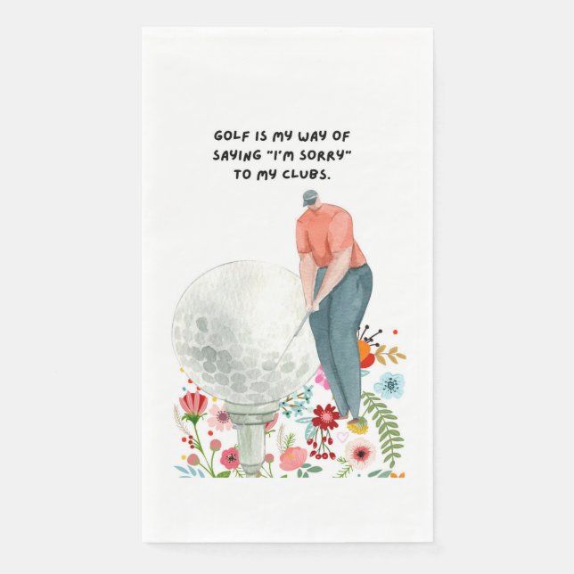 Golf Funny Saying for Golfer Napkin (Front)