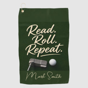 Golf funny saying for golfer on green  towel