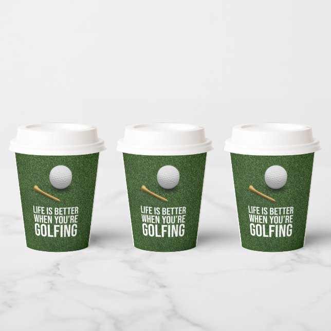 Golf funny saying for golfer party paper cups (Multi)