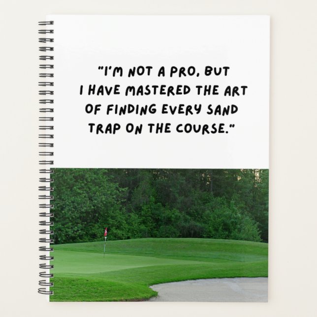 Golf funny saying for golfer  planner (Front)