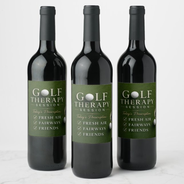 Golf  funny saying for golfer  wine label (Bottles)