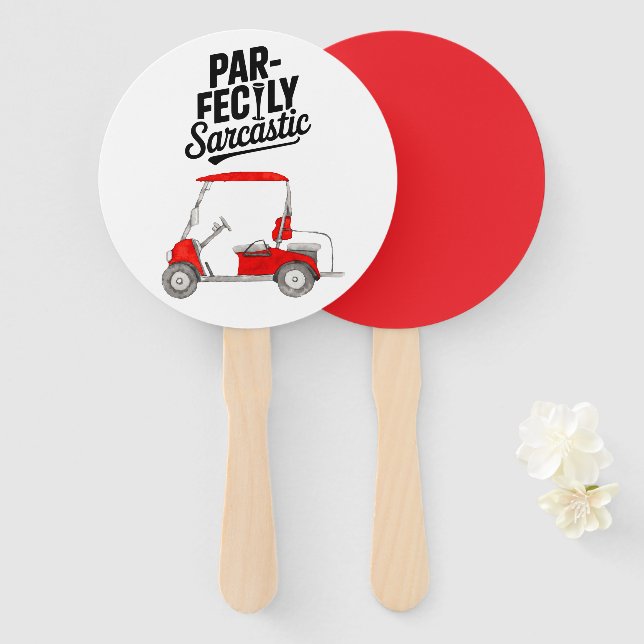 Golf Funny Saying Golfing for Golfer Hand Fan (Front and Back)