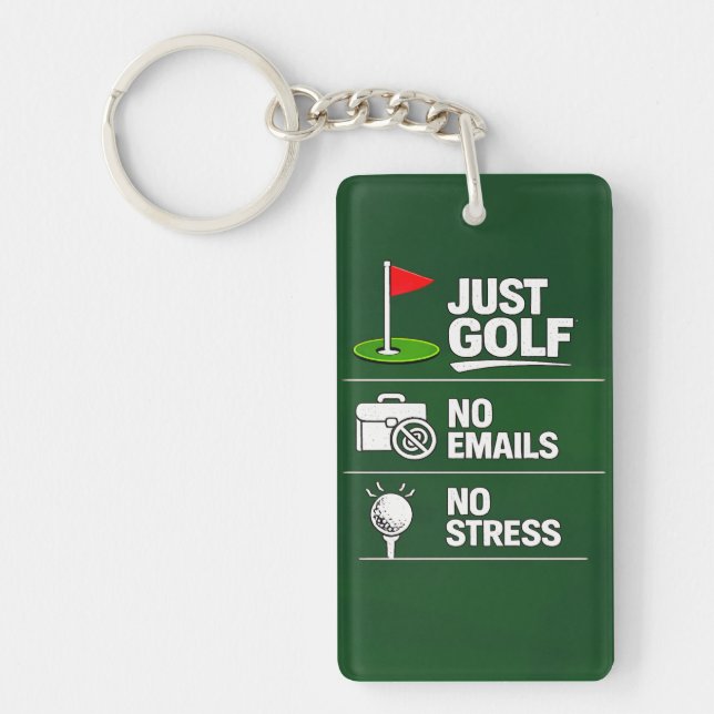 Golf Funny Saying Golfing  Retirement Key Ring (Front)