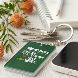 Golf Funny Saying Golfing Retirement Key Ring