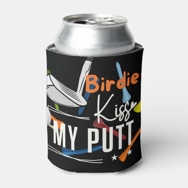Golf  Funny Saying Kiss My Putt Can Cooler (Can Front)