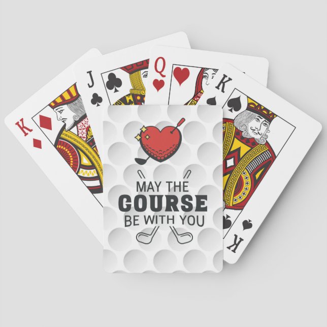 Golf Funny Saying LOVE  for Golfer Playing Cards (Back)