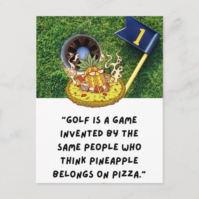 Golf Funny Saying Quotes Greeting  Golfer Postcard (Front)
