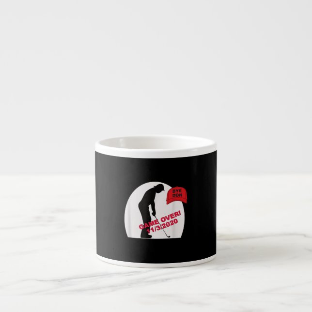Golf Game is Over Funny Anti-Trump Espresso Cup (Front)