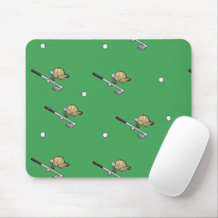 Golf gear on green mouse pad