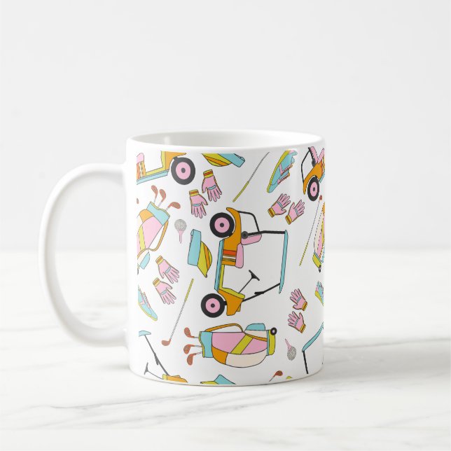 Golf  gear woman golfer  coffee mug (Left)