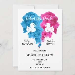 Golf gender reveal invitations