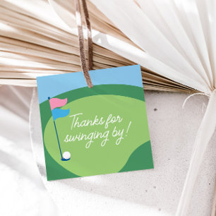 Golf Gender Reveal Party Thank You Favour Tag