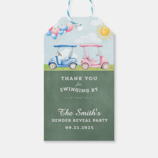Golf Gender Reveal Thank You Tag