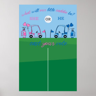 Golf Gender Reveal what caddie be Prediction Sign