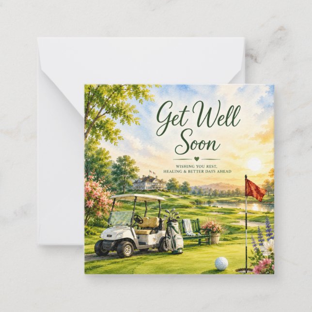Golf Get well soon Golfer  Card (Front)