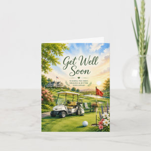 Golf Get well soon Golfer  Note Card