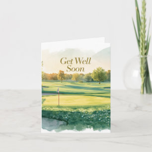 Golf Get well soon Golfer Note Card