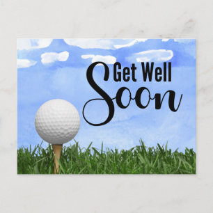 Golf Get well soon Golfer Postcard