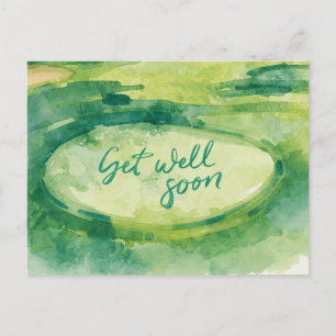Golf Get Well soon on the golf course Postcard