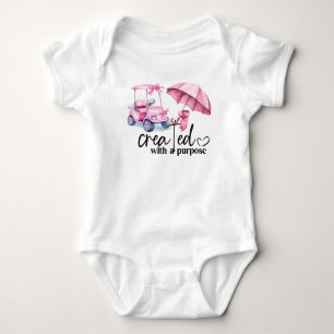 Golf Gift for Baby Shower Girl with golf cart Bodysuit