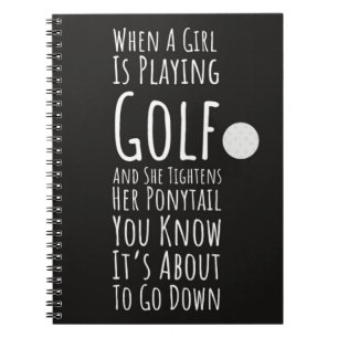 Golf Gifts For Girls Female Golfer Womens Player Notebook