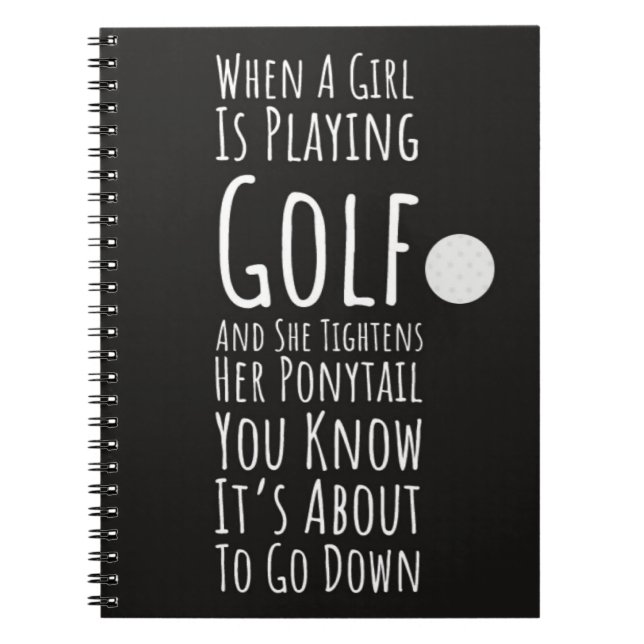 Golf Gifts For Girls Female Golfer Womens Player Notebook (Front)