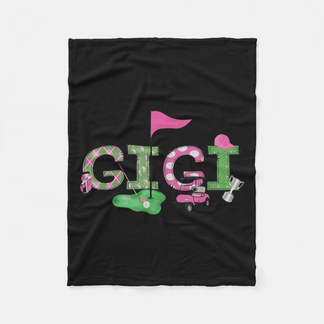 Golf Gigi Nk Hole In One Golf 1st Birthday Girl  Fleece Blanket (Front)