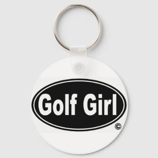 Golf Girl Button Keychain