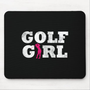 Golf Girl Player Golfer Golfing Silhouette Sport G Mouse Pad
