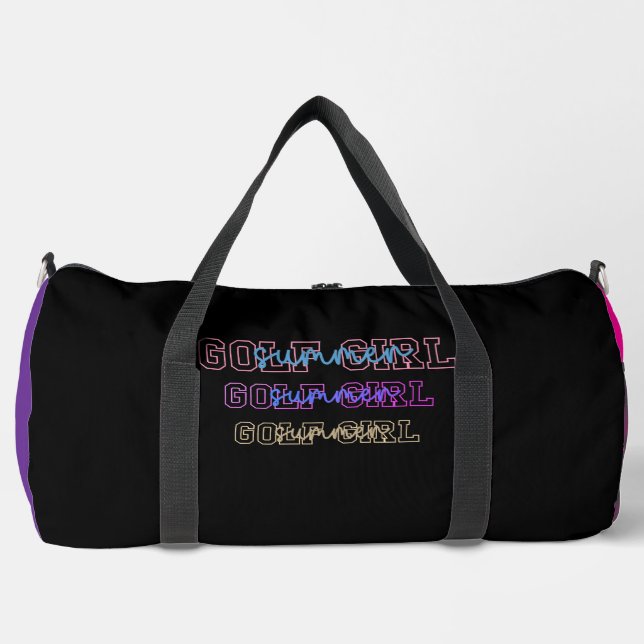 Golf Girl Stacked Gradient Duffle Bag (Front)